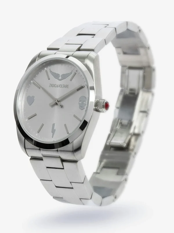 Zadig&Voltaire Time2Love Watch Silver Clearance