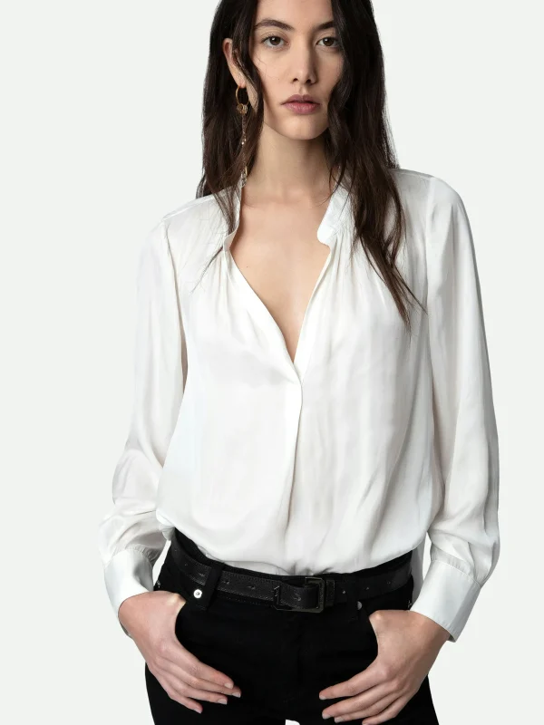 Zadig&Voltaire Tink Satin Tunic White New