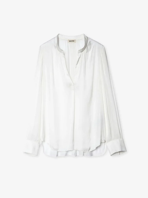 Zadig&Voltaire Tink Satin Tunic White New