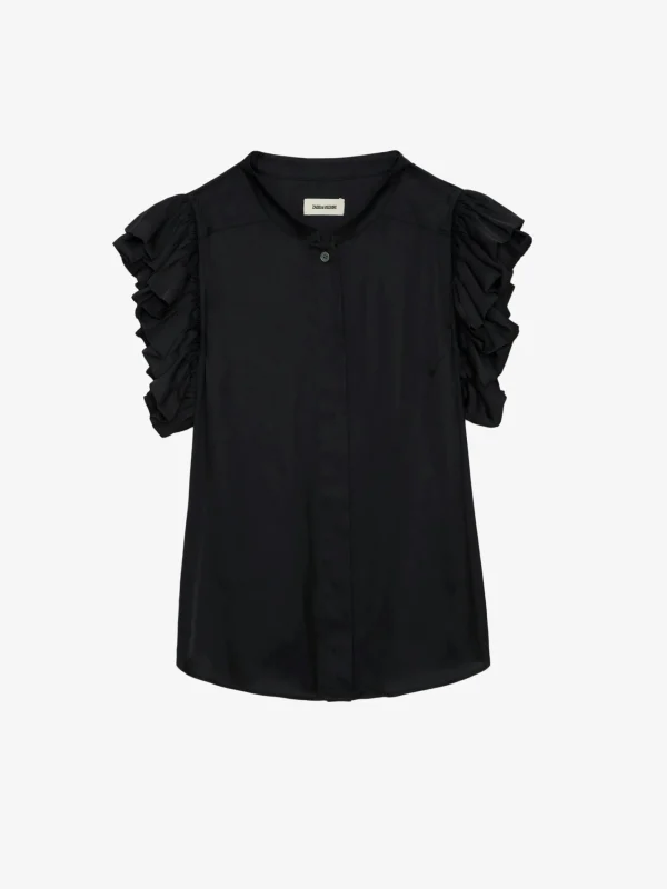 Zadig&Voltaire Tiza Satin Top Black Cheap
