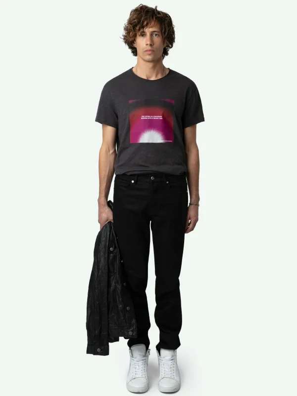 Zadig&Voltaire Toby Photoprint T-shirt Anthracite Shop