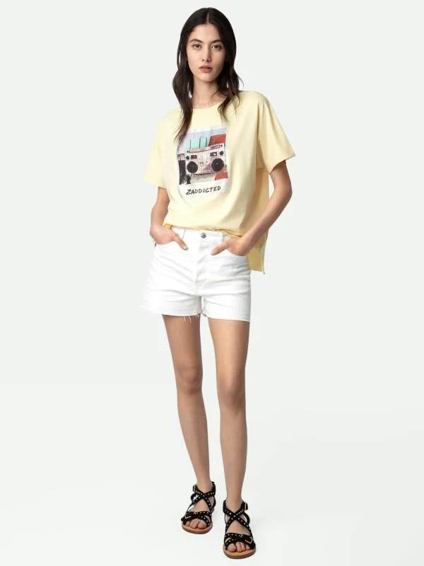 Zadig&Voltaire Tommer Diamanté Photoprint T-shirt Shea Best Sale