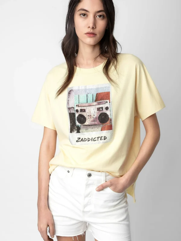 Zadig&Voltaire Tommer Diamanté Photoprint T-shirt Shea Best Sale