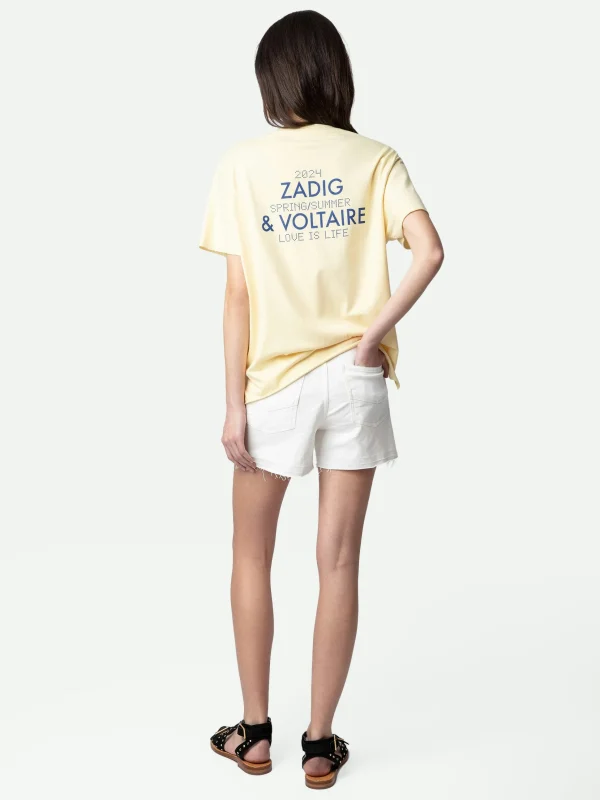 Zadig&Voltaire Tommer Diamanté Photoprint T-shirt Shea Best Sale