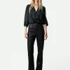 Zadig&Voltaire Tyfon Satin Top Black Discount