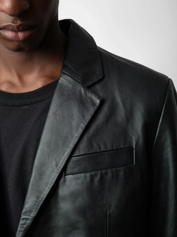 Zadig&Voltaire Valfried Leather Blazer Black Sale