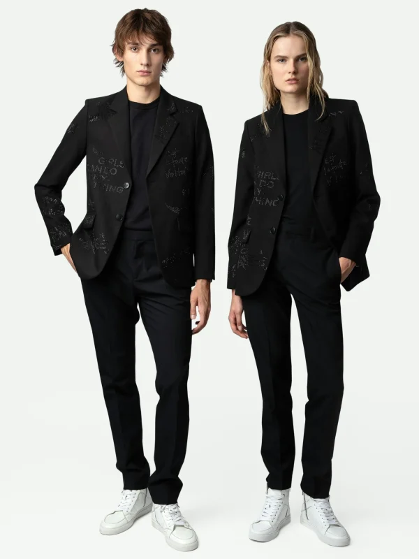 Zadig&Voltaire Vanille Diamanté Blazer Black Best Sale