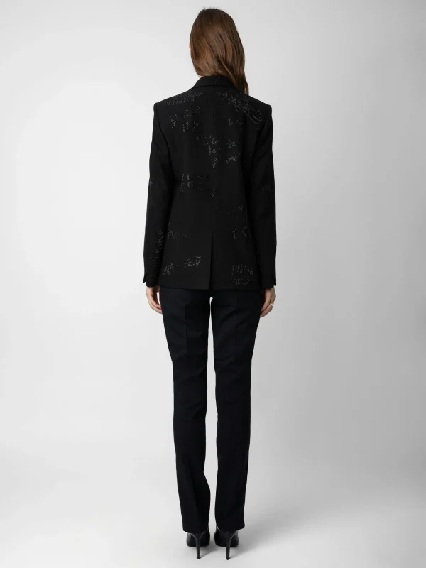Zadig&Voltaire Vanille Diamanté Blazer Black Best Sale