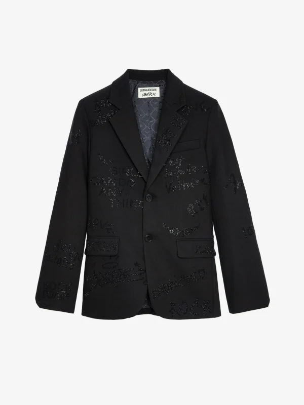 Zadig&Voltaire Vanille Diamanté Blazer Black Best Sale
