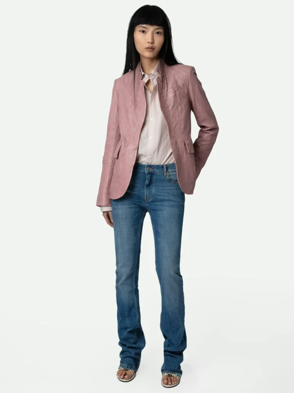 Zadig&Voltaire Very Crinkled Leather Blazer Primrose Sale