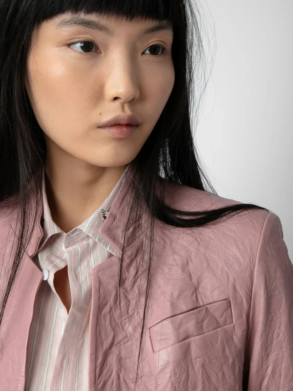 Zadig&Voltaire Very Crinkled Leather Blazer Primrose Sale