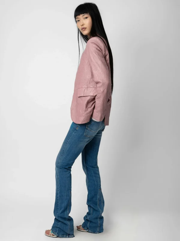 Zadig&Voltaire Very Crinkled Leather Blazer Primrose Sale