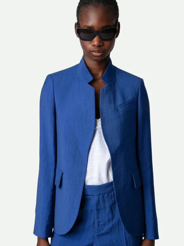 Zadig&Voltaire Very Linen Blazer Deep sea Flash Sale
