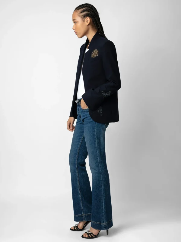 Zadig&Voltaire Very Multi Strass Blazer Encre Hot