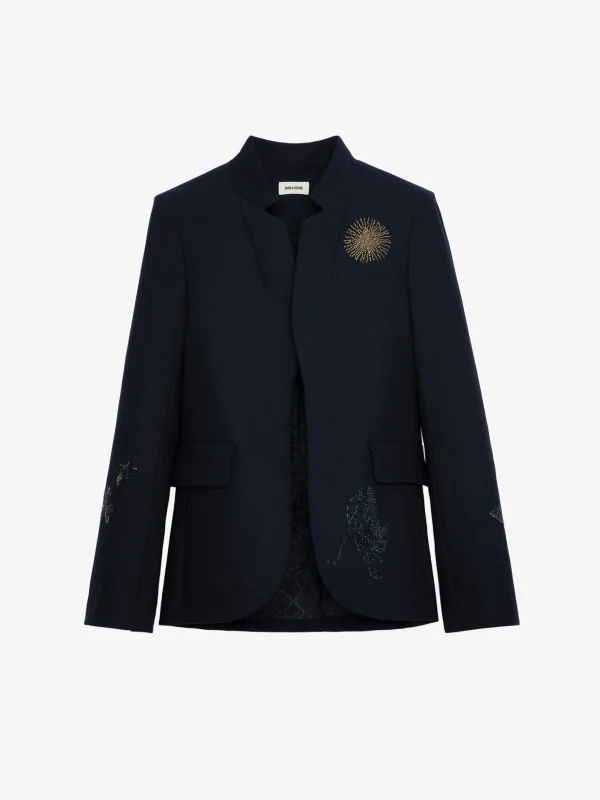 Zadig&Voltaire Very Multi Strass Blazer Encre Hot