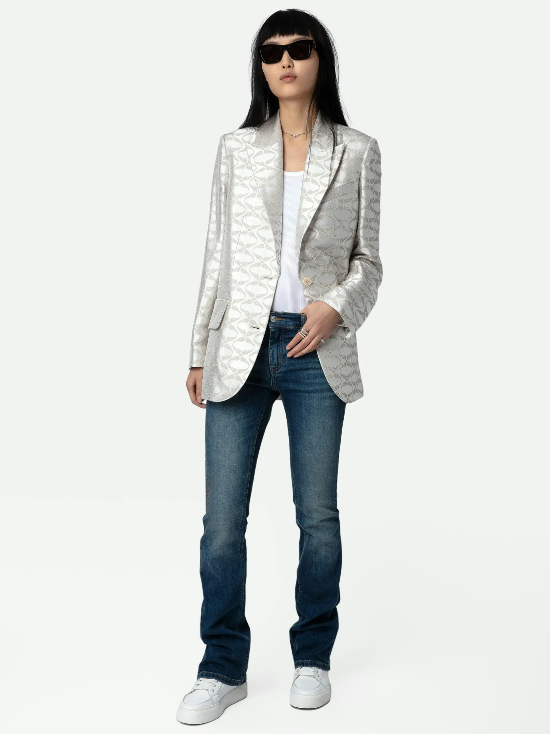 vicka_wings_jacquard_blazer_0.webp Zadig&Voltaire Vicka Wings Jacquard Blazer Scout Store