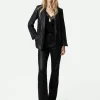 Zadig&Voltaire Visco Crinkled Leather Jacket Black Best