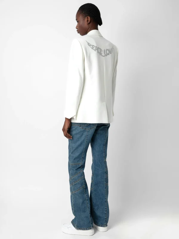 Zadig&Voltaire Visit Peace & Love Diamanté Blazer Judo Fashion