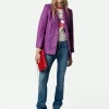 Zadig&Voltaire Visko Crinkled Leather Blazer Goa Hot