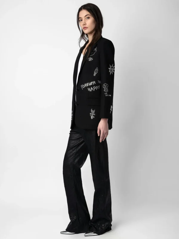 Zadig&Voltaire Viva Diamanté Blazer Black Sale
