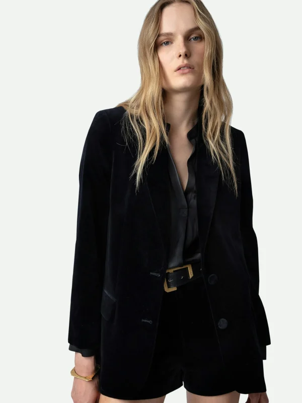 Zadig&Voltaire Viva Velvet Blazer Encre Sale