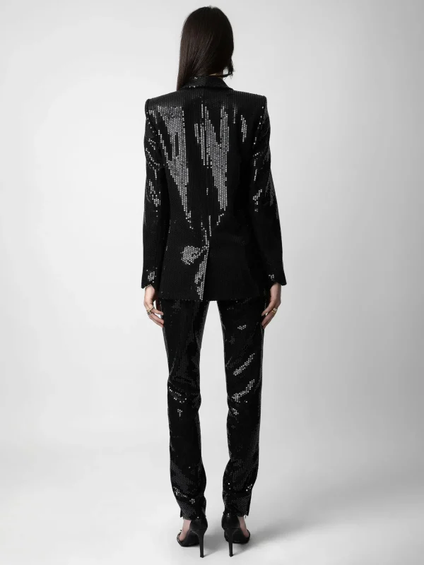 Zadig&Voltaire Vive Sequin Blazer Black Sale