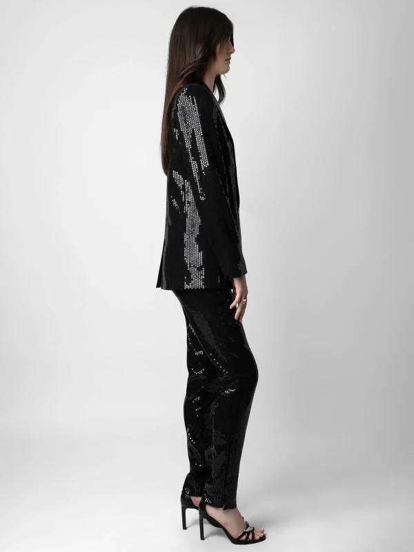 Zadig&Voltaire Vive Sequin Blazer Black Sale