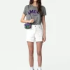 Zadig&Voltaire Walk Amour T-shirt Gris chine Flash Sale