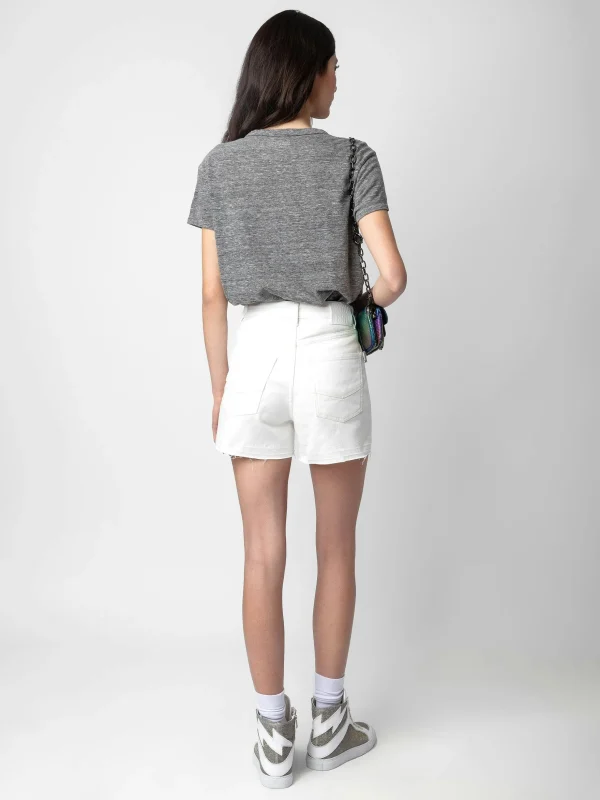 Zadig&Voltaire Walk Amour T-shirt Gris chine Flash Sale