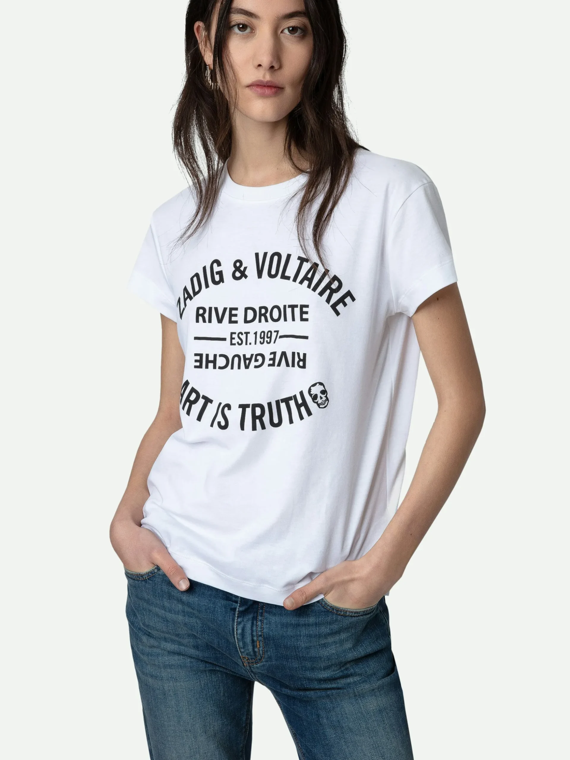 walk_blason_tshirt_3.webp Zadig&Voltaire Walk Blason T-Shirt White Best Sale