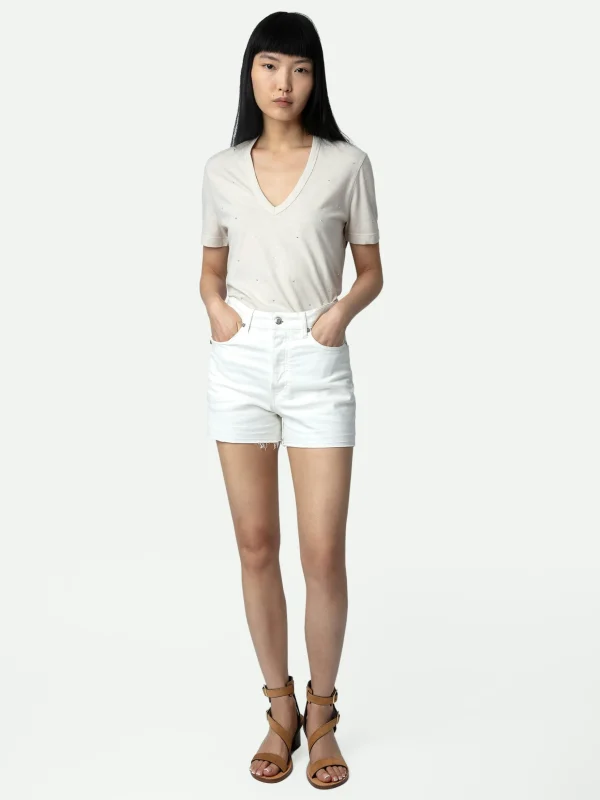 Zadig&Voltaire Wassa Diamanté T-shirt Petale Flash Sale