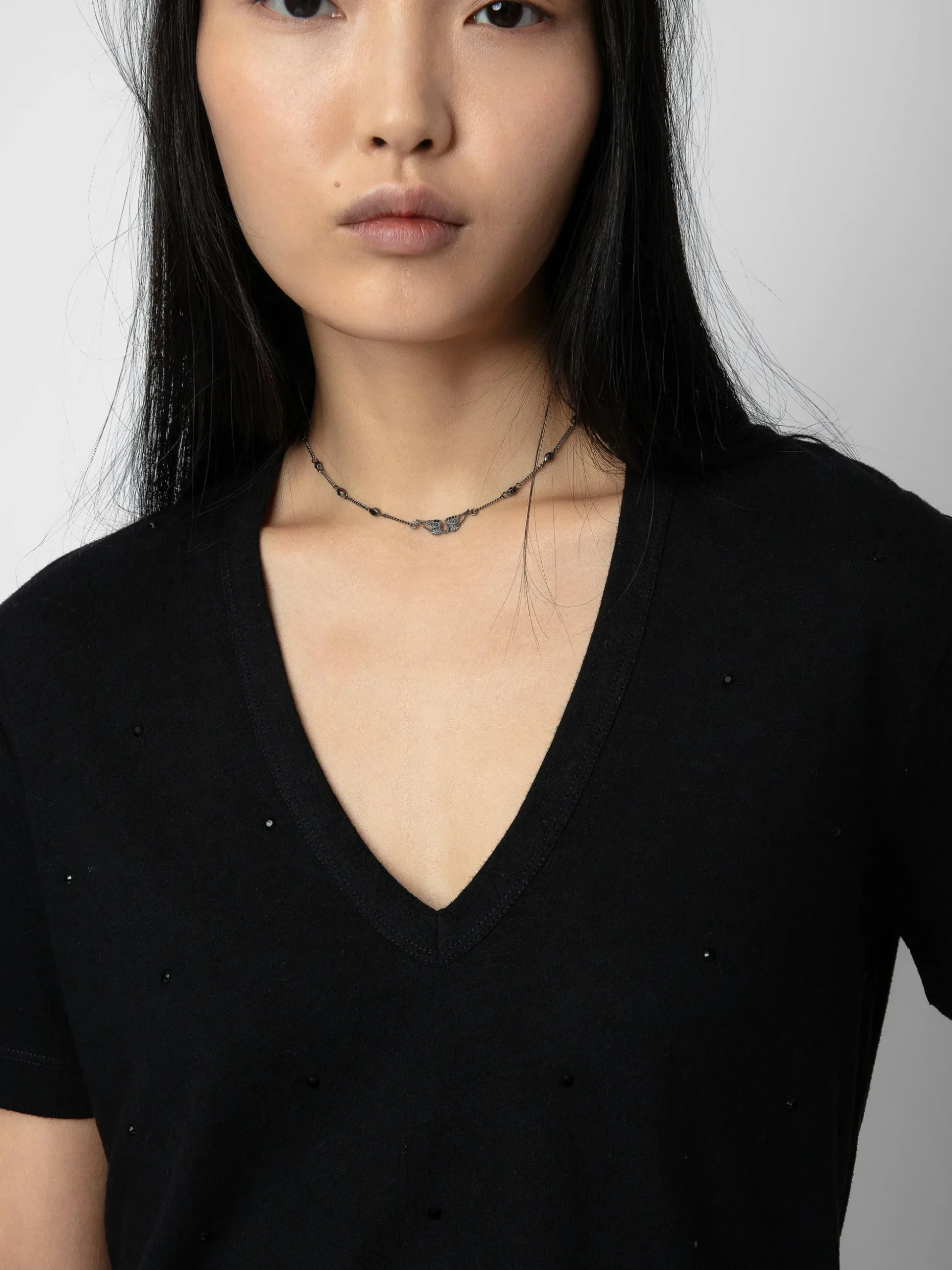 wassa_diamant_tshirt_2.webp Zadig&Voltaire Wassa Diamanté T-shirt Black Clearance