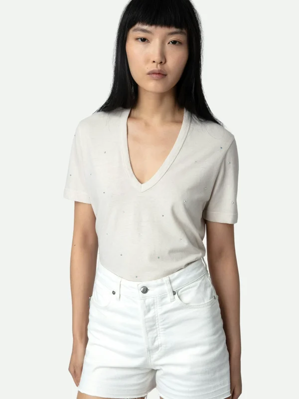 Zadig&Voltaire Wassa Diamanté T-shirt Petale Flash Sale