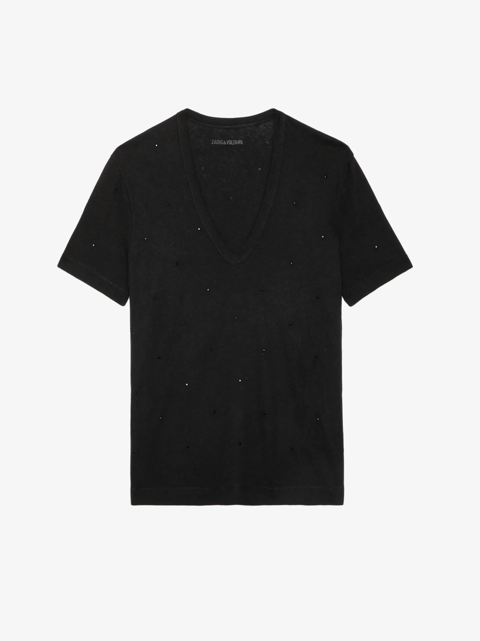 wassa_diamant_tshirt_5.webp Zadig&Voltaire Wassa Diamanté T-shirt Black Clearance