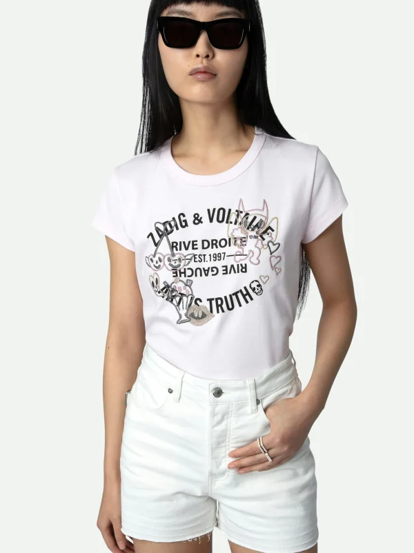 Zadig&Voltaire Woop Insignia T-shirt Parme Fashion