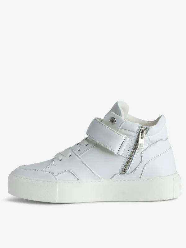 Zadig&Voltaire ZV1747 Flash Chunky Mid-Top Sneakers White Hot
