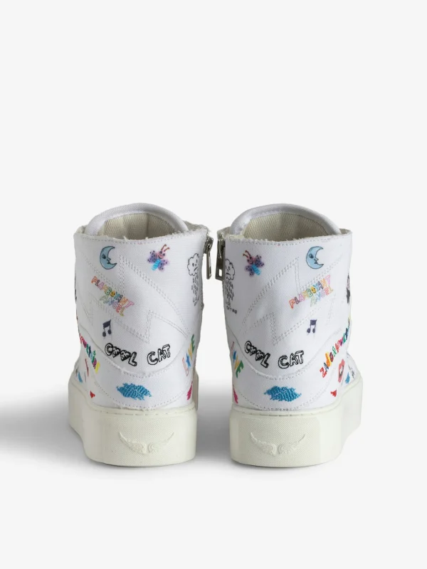 Zadig&Voltaire ZV1747 High Flash Chunky High-Top Sneakers White Fashion