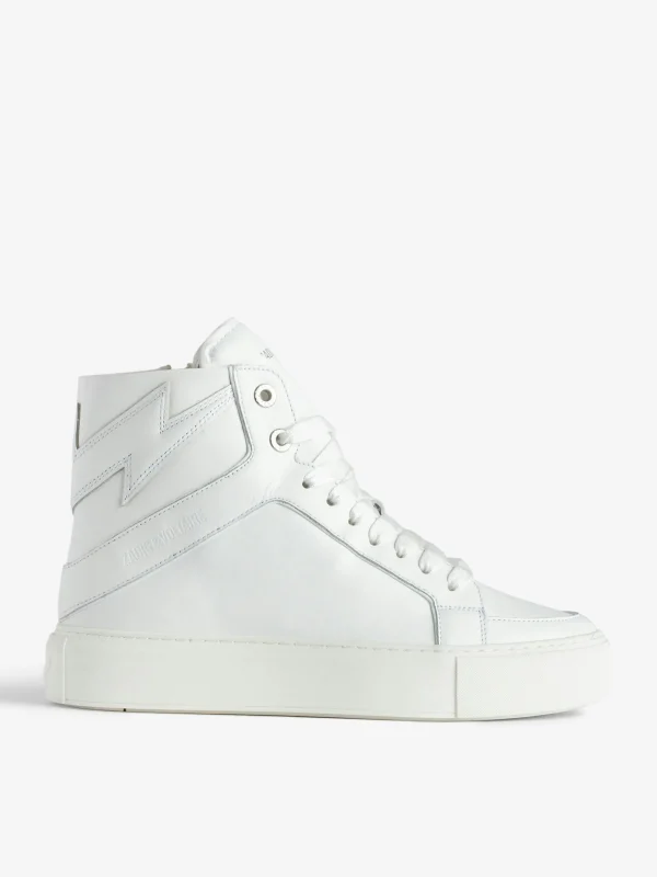 Zadig&Voltaire ZV1747 High Flash High-Top Platform Sneakers White Outlet