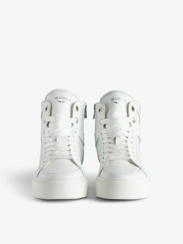 Zadig&Voltaire ZV1747 High Flash High-Top Platform Sneakers White Outlet