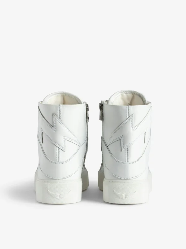 Zadig&Voltaire ZV1747 High Flash High-Top Platform Sneakers White Outlet