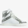 Zadig&Voltaire ZV1747 High Flash High-Top Sneakers Silver Best Sale