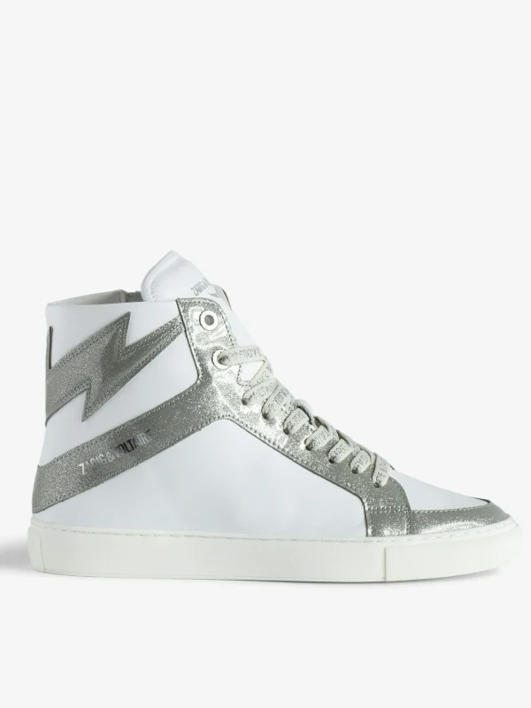 Zadig&Voltaire ZV1747 High Flash High-Top Sneakers Silver Best Sale