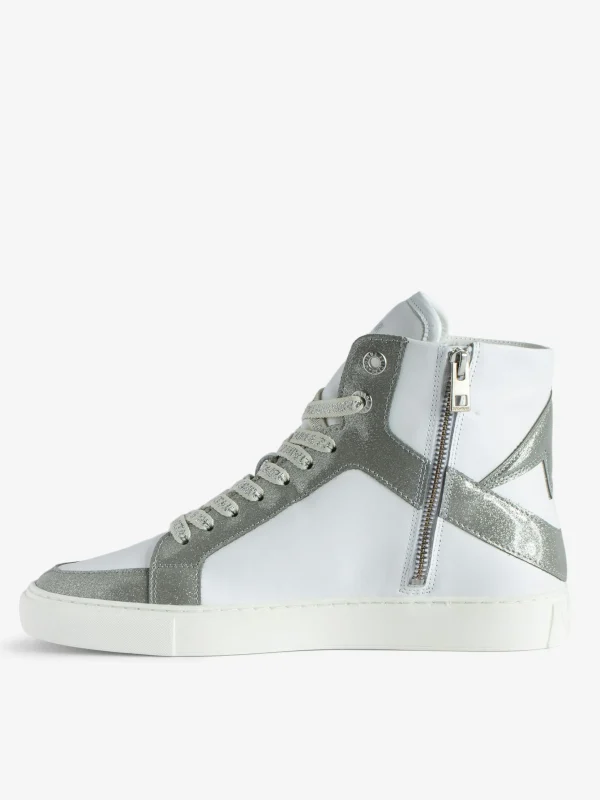 Zadig&Voltaire ZV1747 High Flash High-Top Sneakers Silver Best Sale