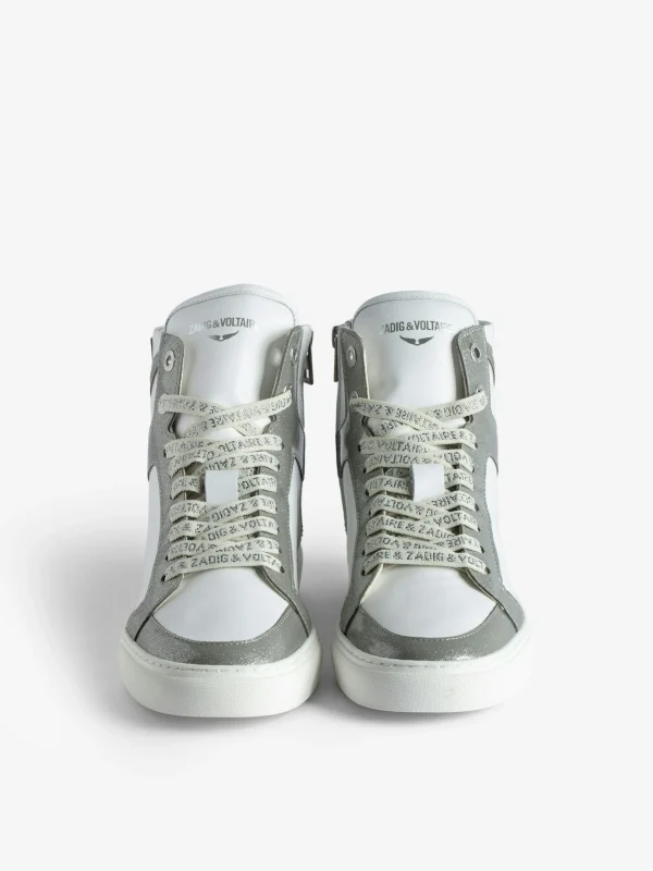 Zadig&Voltaire ZV1747 High Flash High-Top Sneakers Silver Best Sale