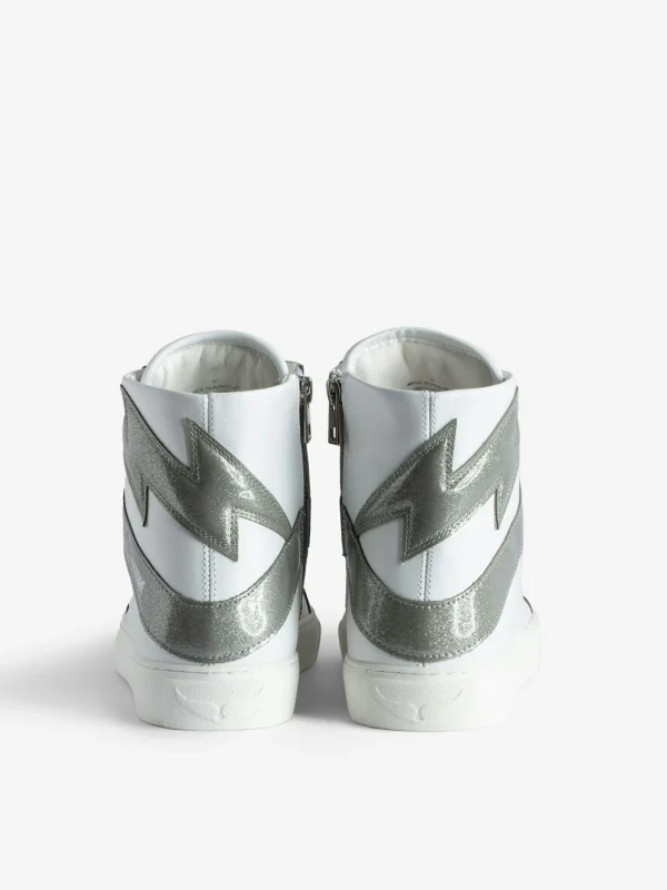 Zadig&Voltaire ZV1747 High Flash High-Top Sneakers Silver Best Sale