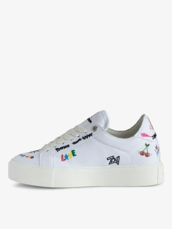 Zadig&Voltaire ZV1747 La Flash Chunky Low-Top Sneakers White Hot
