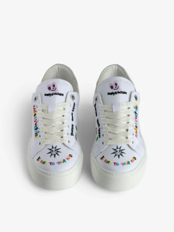 Zadig&Voltaire ZV1747 La Flash Chunky Low-Top Sneakers White Hot