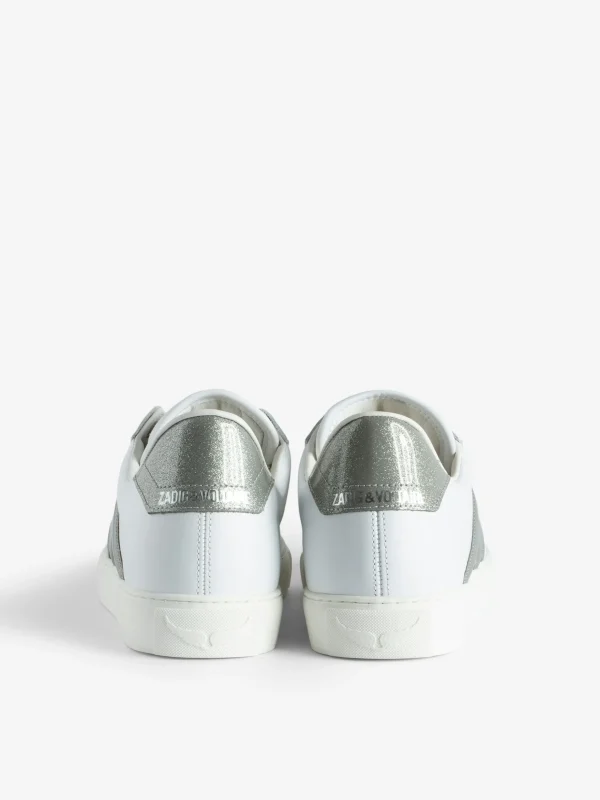 Zadig&Voltaire ZV1747 La Flash Low-Top Sneakers Silver New