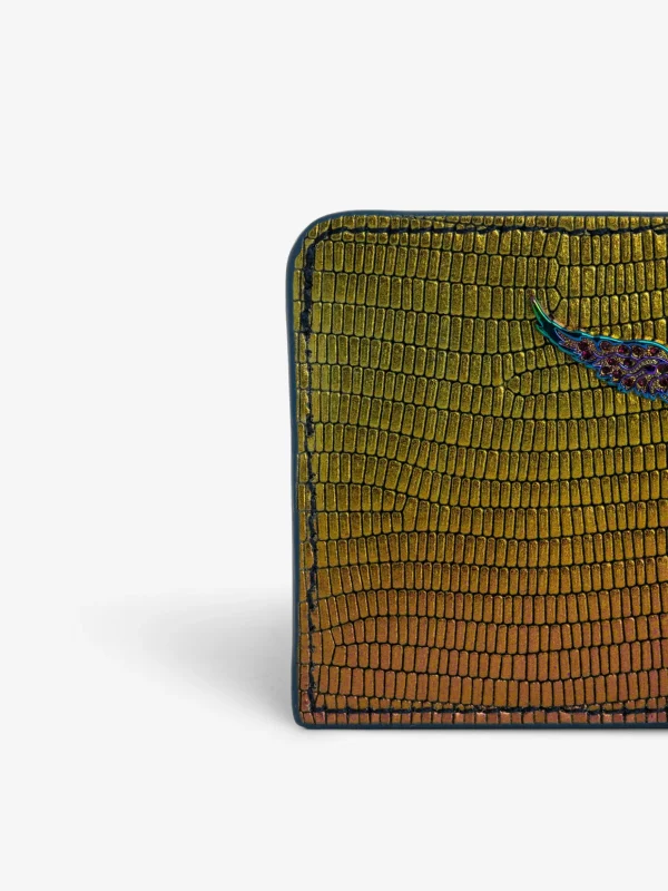 Zadig&Voltaire ZV Pass Embossed Metallic Card Holder Rainbow Outlet