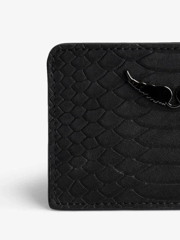 Zadig&Voltaire ZV Soft Savage Pass Card Case Black Shop
